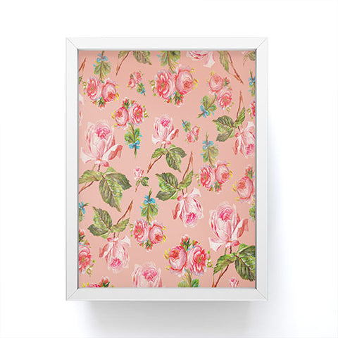 Allyson Johnson Pink Floral Framed Mini Art Print