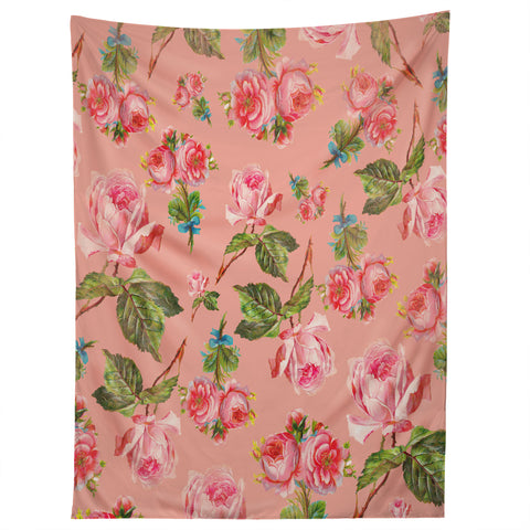 Allyson Johnson Pink Floral Tapestry