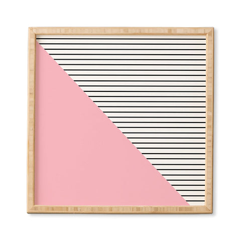 Allyson Johnson Pink n stripes Framed Wall Art