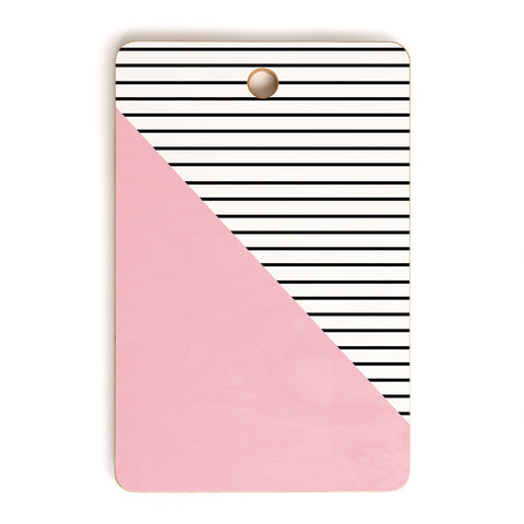 Allyson Johnson Pink n stripes Cutting Board Rectangle