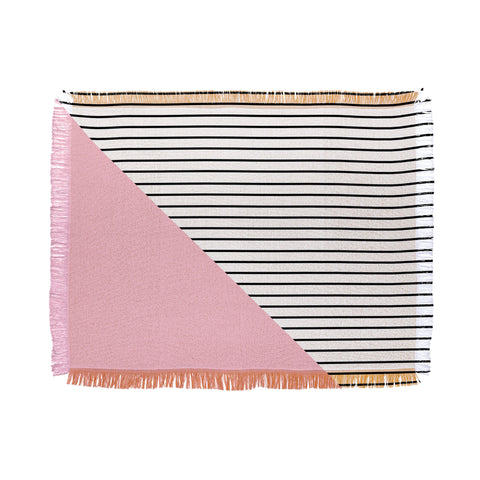 Allyson Johnson Pink n stripes Throw Blanket