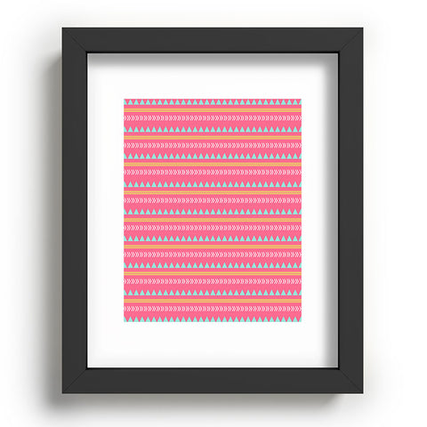 Allyson Johnson Pink Native Aztec Recessed Framing Rectangle