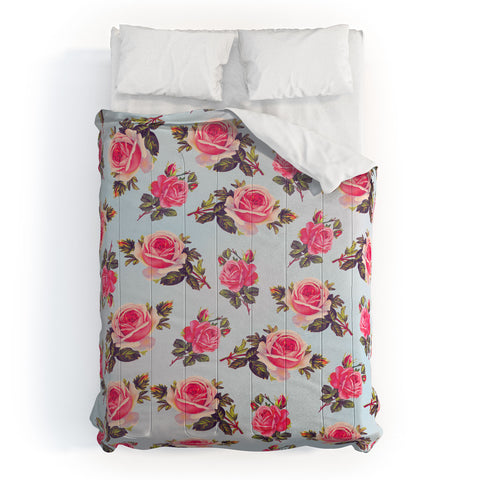 Allyson Johnson Pink Roses Comforter