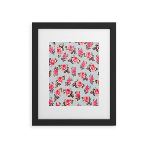 Allyson Johnson Pink Roses Framed Art Print