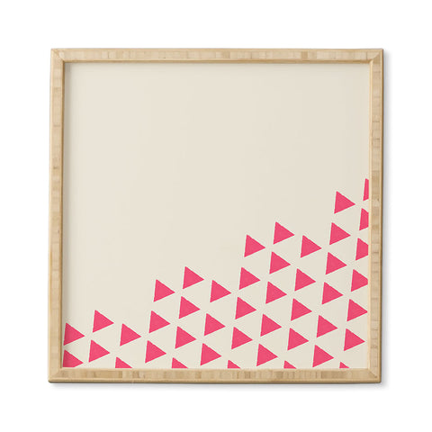 Allyson Johnson Pink Triangles Framed Wall Art
