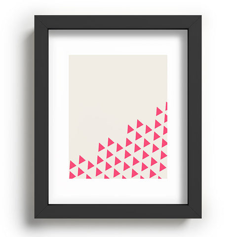 Allyson Johnson Pink Triangles Recessed Framing Rectangle