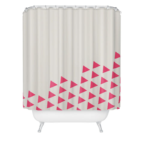 Allyson Johnson Pink Triangles Shower Curtain