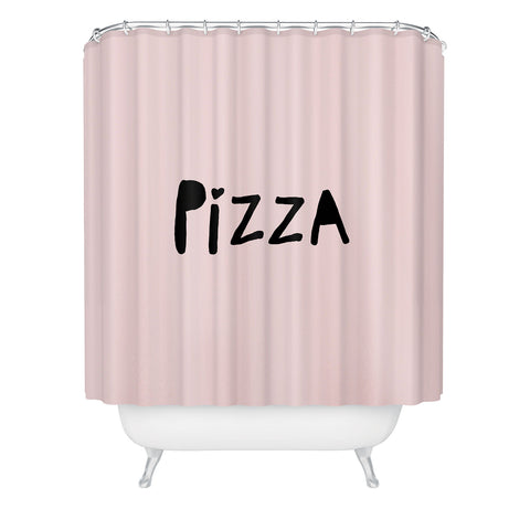 Allyson Johnson Pizza Pink Shower Curtain