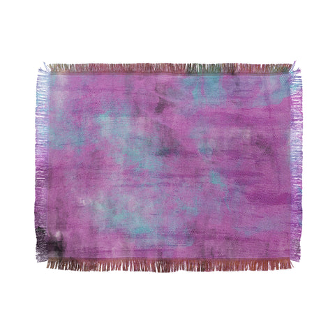 Allyson Johnson Purple Paint Throw Blanket