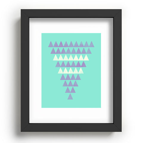 Allyson Johnson Purple Triangles Recessed Framing Rectangle