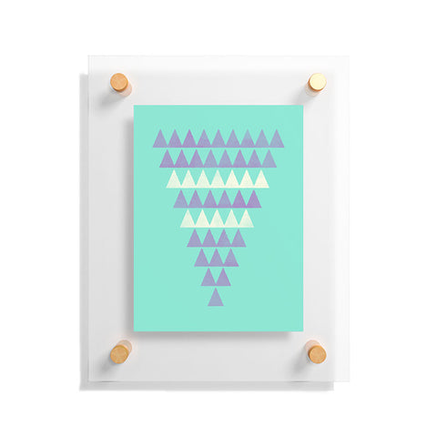 Allyson Johnson Purple Triangles Floating Acrylic Print