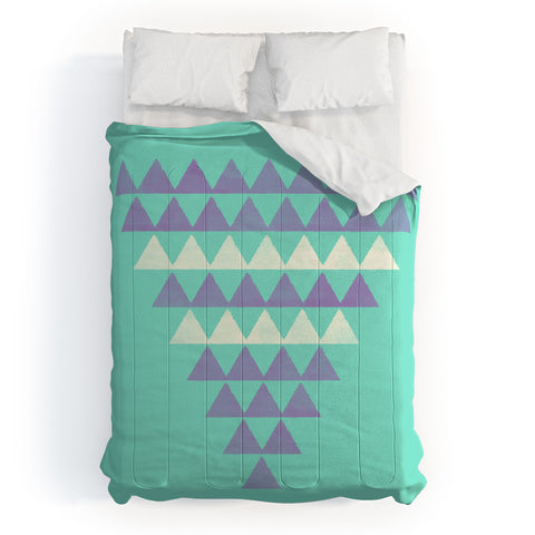 Allyson Johnson Purple Triangles Comforter