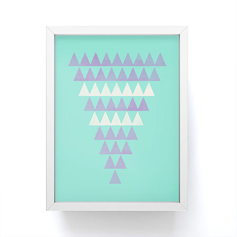 Allyson Johnson Purple Triangles Framed Mini Art Print