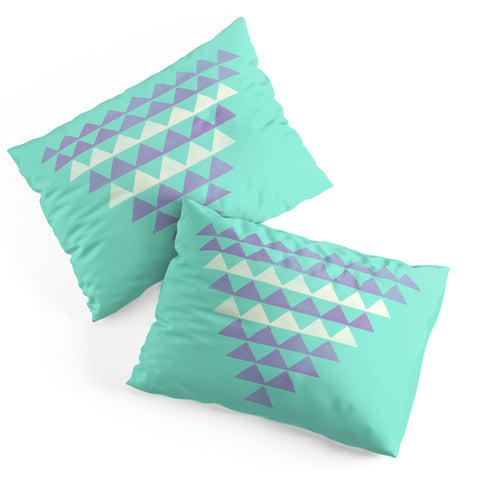 Allyson Johnson Purple Triangles Pillow Shams
