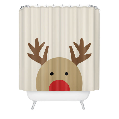 Allyson Johnson Reindeer Shower Curtain