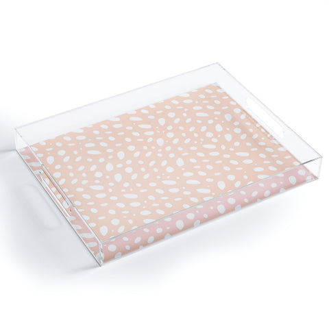 Allyson Johnson Spotted Pink Acrylic Tray