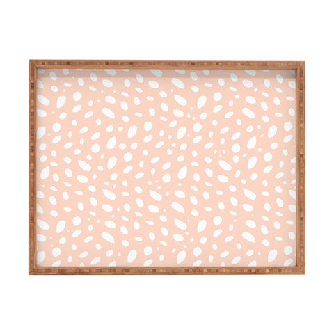 Allyson Johnson Spotted Pink Rectangular Tray