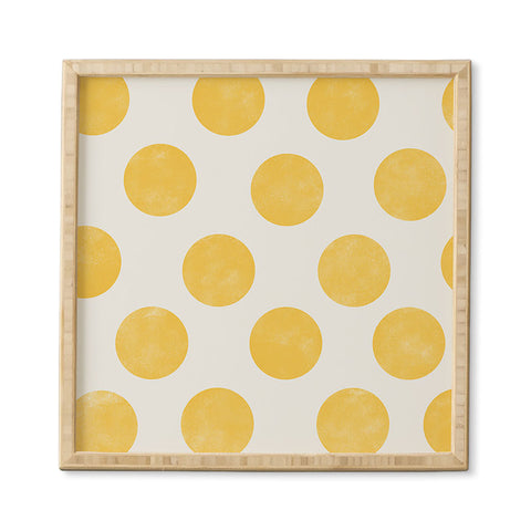 Allyson Johnson Spring Yellow Dots Framed Wall Art