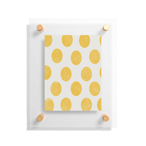 Allyson Johnson Spring Yellow Dots Floating Acrylic Print