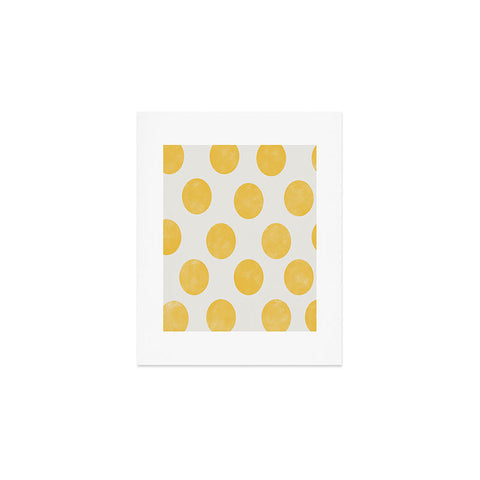Allyson Johnson Spring Yellow Dots Art Print