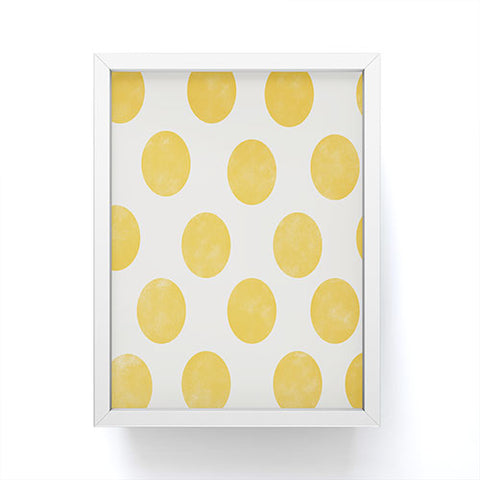 Allyson Johnson Spring Yellow Dots Framed Mini Art Print