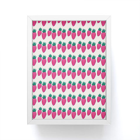 Allyson Johnson Strawberries And Cream Framed Mini Art Print