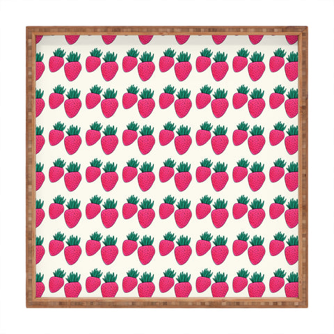 Allyson Johnson Strawberries And Cream Square Tray