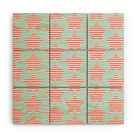 Allyson Johnson Stripes And Stars Wood Wall Mural