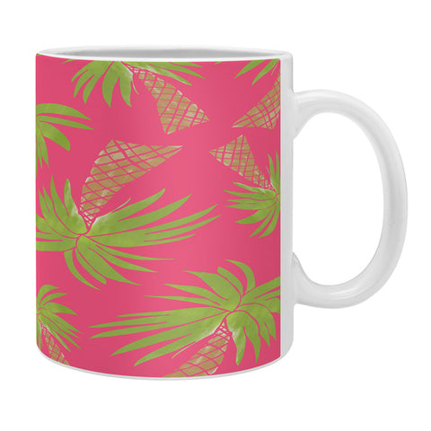 Allyson Johnson Summer Palm Trees Pink Coffee Mug