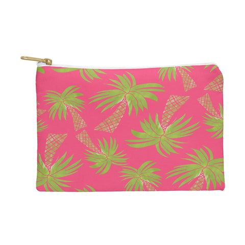Allyson Johnson Summer Palm Trees Pink Pouch