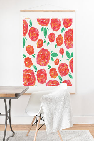 Allyson Johnson Summer roses Art Print And Hanger