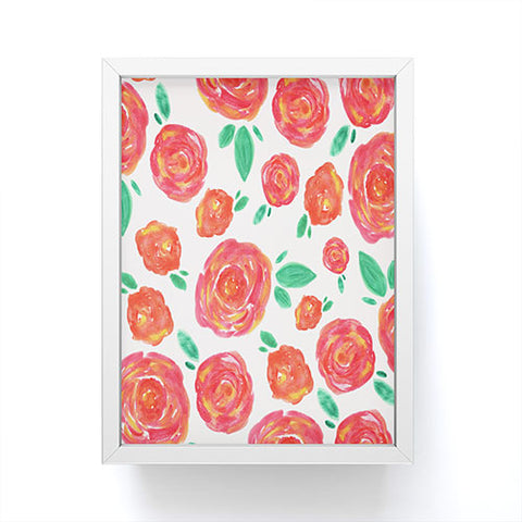 Allyson Johnson Summer roses Framed Mini Art Print