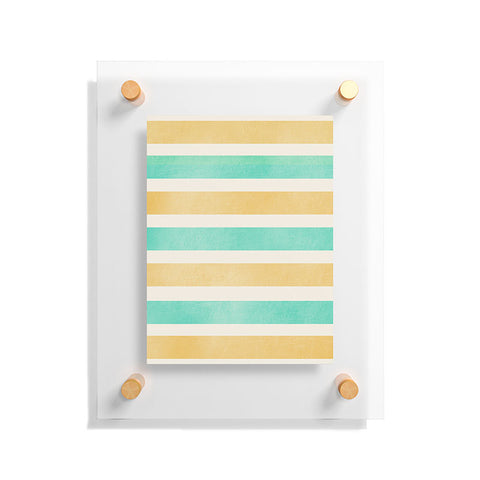 Allyson Johnson Summer Time Stripes Floating Acrylic Print