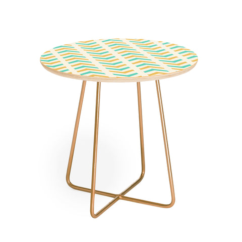 Allyson Johnson Sunshine And Mint Round Side Table