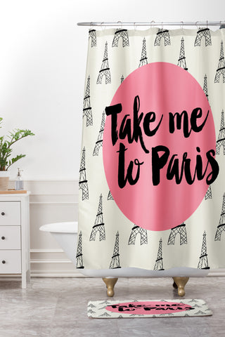 Allyson Johnson Take me to Paris Shower Curtain And Mat