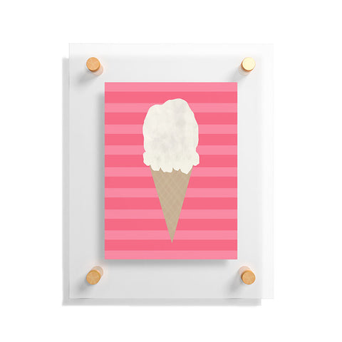 Allyson Johnson Vanilla Ice Cream Floating Acrylic Print
