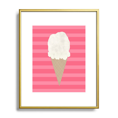Allyson Johnson Vanilla Ice Cream Metal Framed Art Print