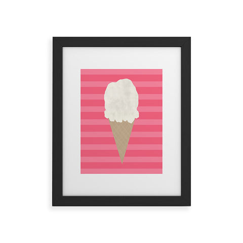 Allyson Johnson Vanilla Ice Cream Framed Art Print