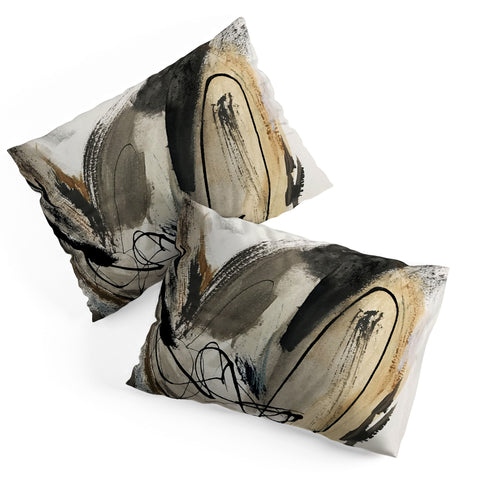 Alyssa Hamilton Art Drift 5 a neutral abstract mix Pillow Shams