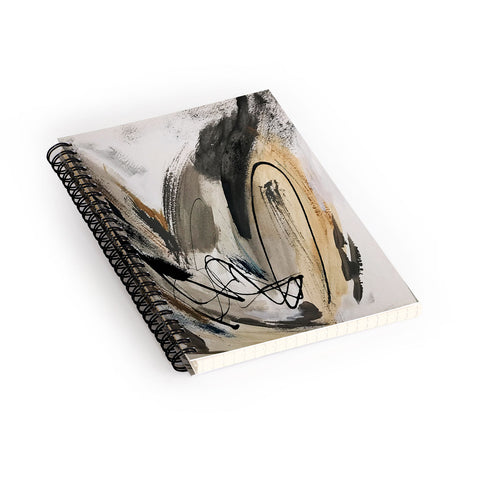 Alyssa Hamilton Art Drift 5 a neutral abstract mix Spiral Notebook