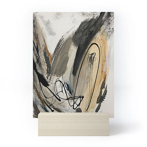 Alyssa Hamilton Art Drift 5 a neutral abstract mix Mini Art Print