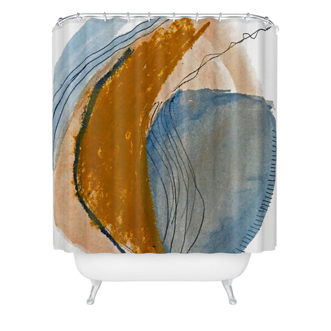 Alyssa Hamilton Art Gentle Breeze a minimal abstract Shower Curtain