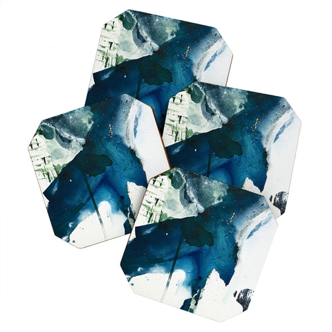 Alyssa Hamilton Art Untamed a minimal abstract Coaster Set