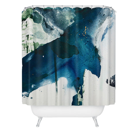 Alyssa Hamilton Art Untamed a minimal abstract Shower Curtain