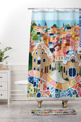 Ambers Textiles Barcelona I Shower Curtain And Mat