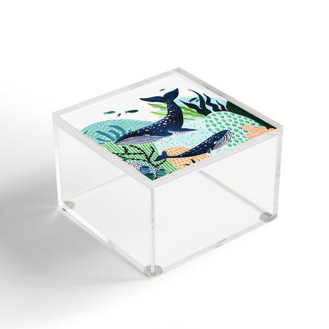 Ambers Textiles Blue Whale Family Acrylic Box