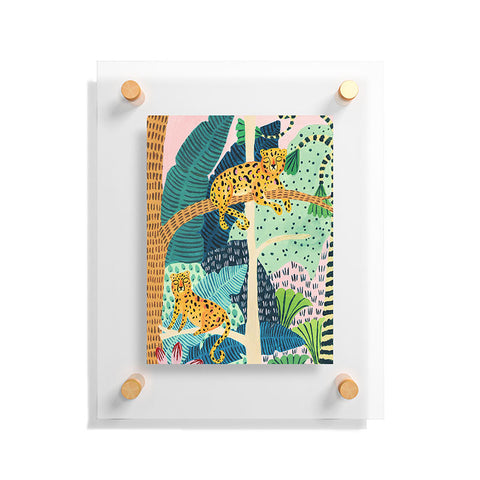 Ambers Textiles Jungle Cheetahs Floating Acrylic Print