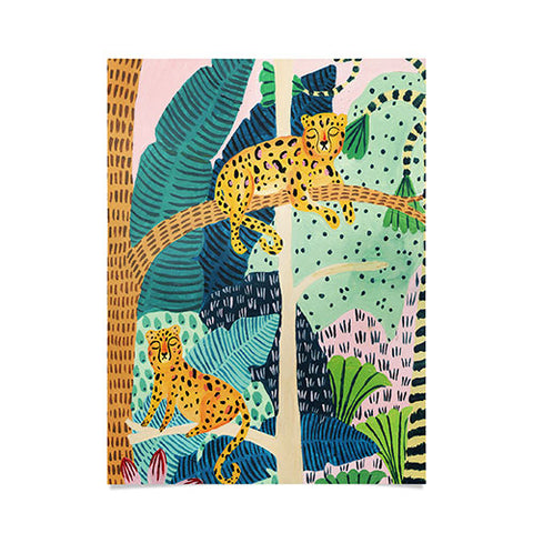 Ambers Textiles Jungle Cheetahs Poster
