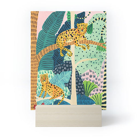 Ambers Textiles Jungle Cheetahs Mini Art Print