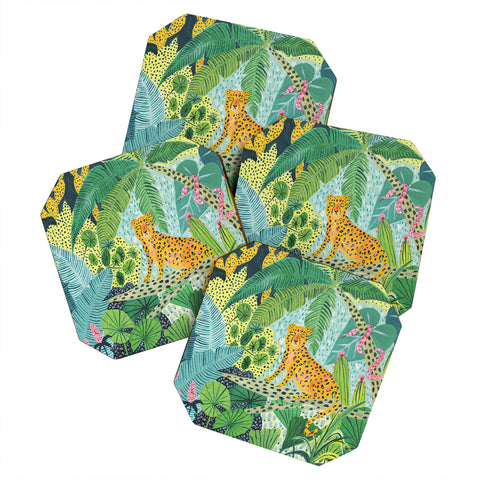 Ambers Textiles Jungle Leopard Coaster Set